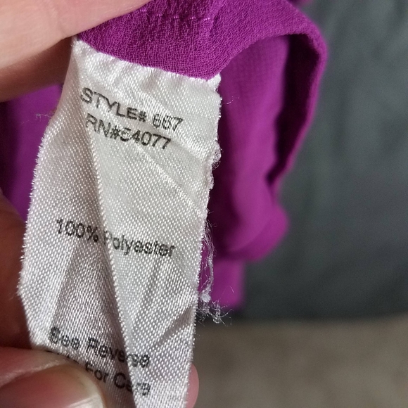 CAbi Purple Passion Sheer Large Blouse - Picture 3 of 13